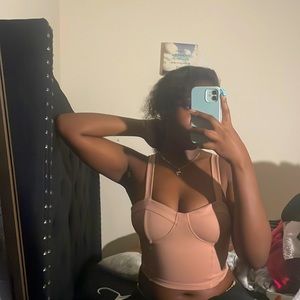 Nude crop top